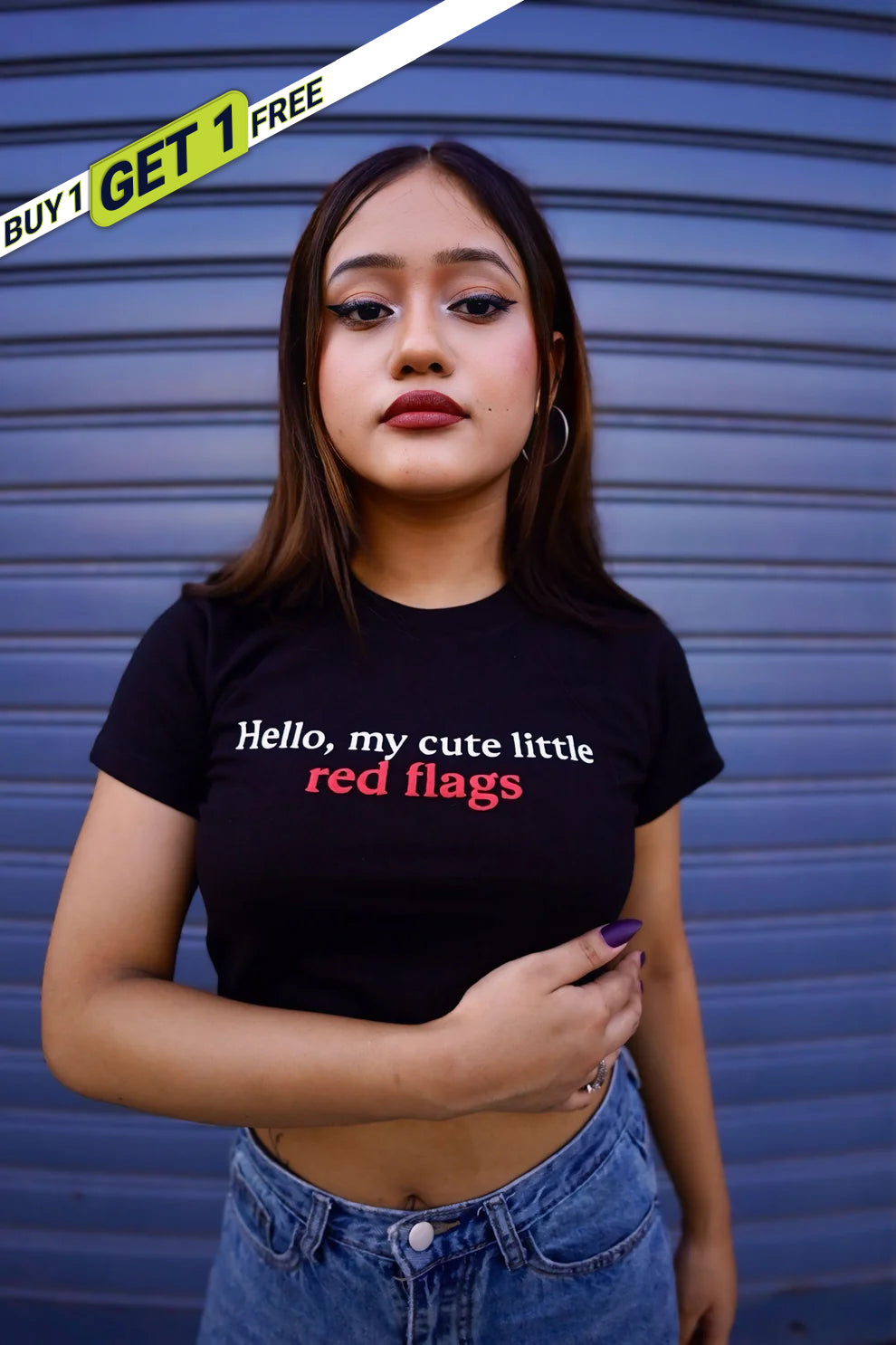 Hello, My Cute Little Red Flags – MOOONIVERSE Baby Tee