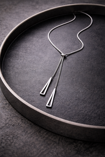 Sliver stings necklace  - Prism fall