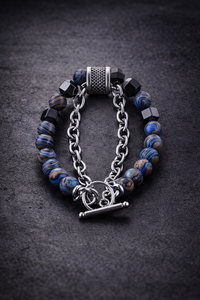 Bead + Chain Mixed Bracelet / CHAIN THEORY