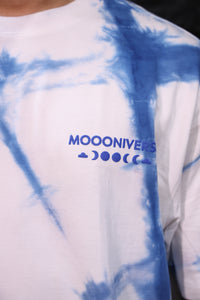 Cotton Sky - Sky Blue and White Oversized Tie-Dye Tee