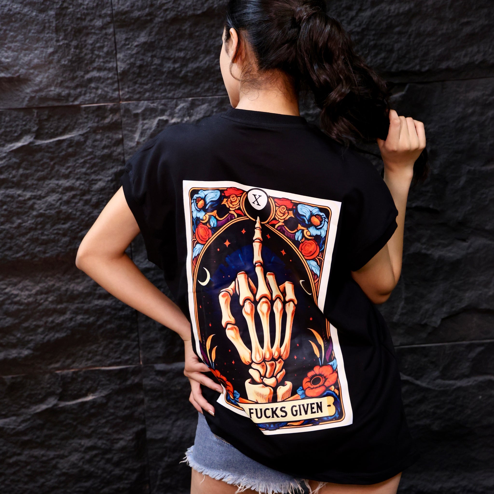 The ZFG Code Skeleton Attitude Oversized Tank in Black