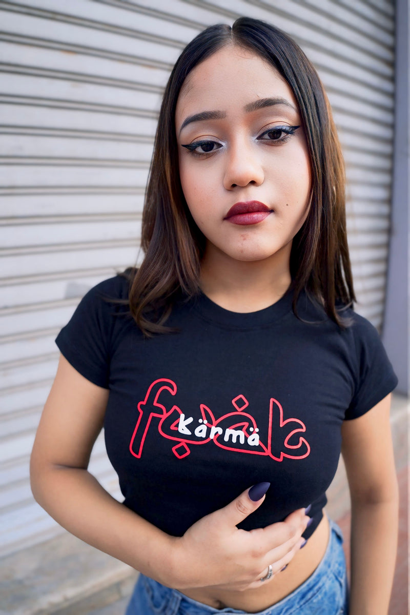 Fuck Karma – MOOONIVERSE Baby Tee