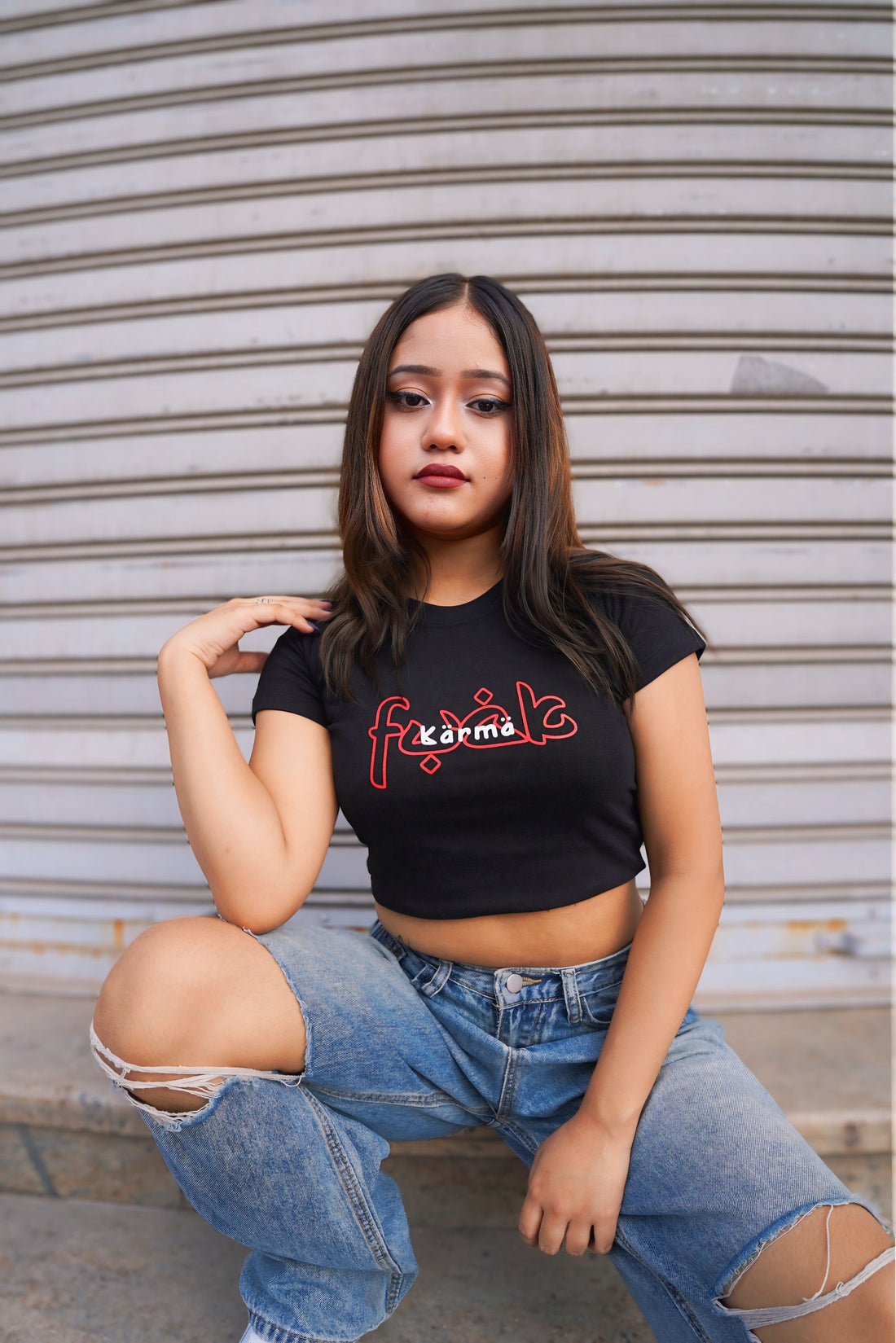 Fuck Karma – MOOONIVERSE Baby Tee
