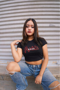 Fuck Karma – MOOONIVERSE Baby Tee