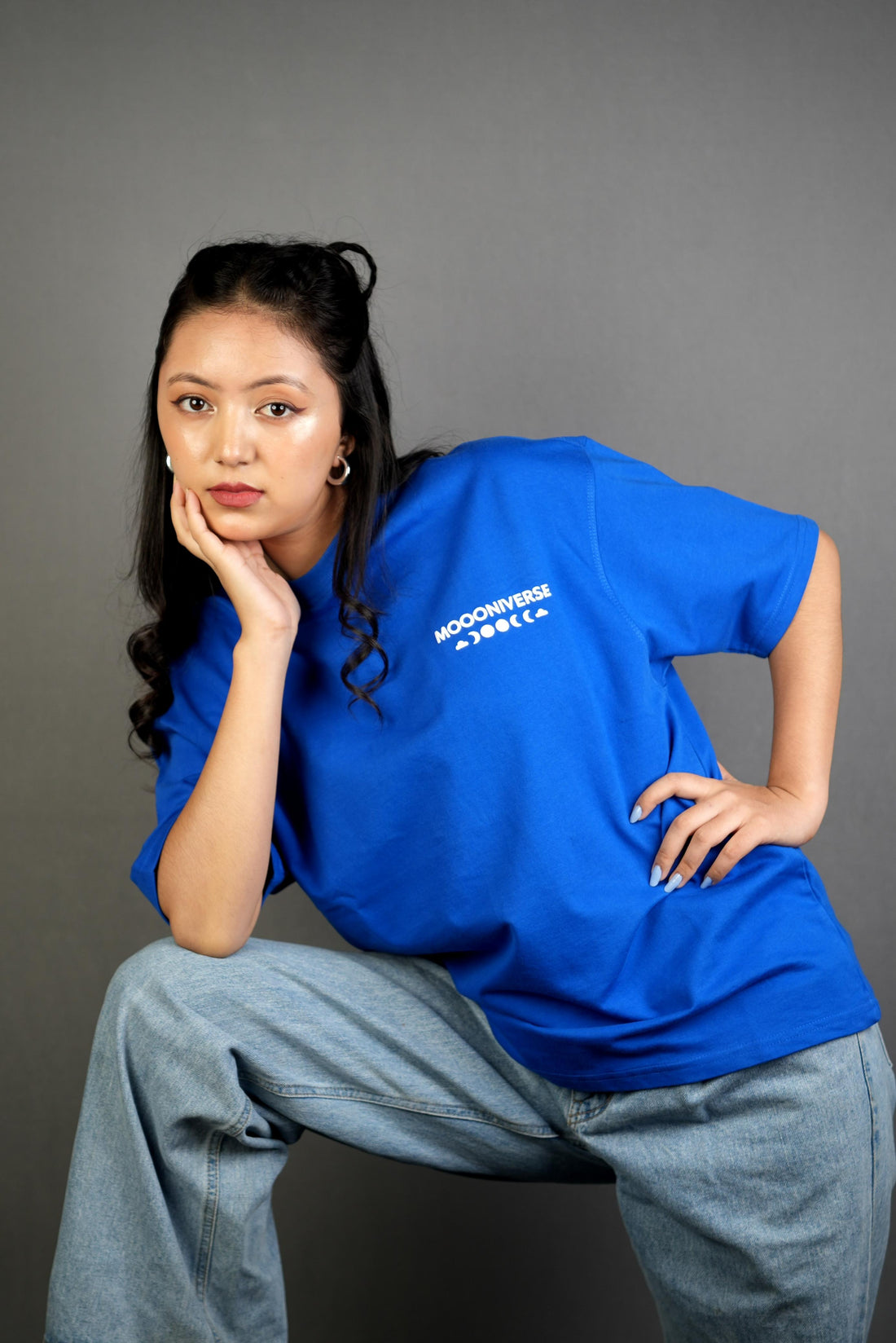 11:11 Wish Wings  Oversized Royal Blue Tee