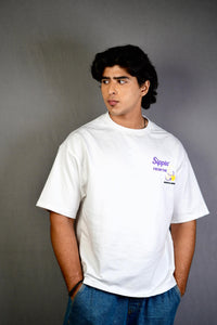 Zero Gravity Sips - Cosmic Milk Oversized Tee White Edition